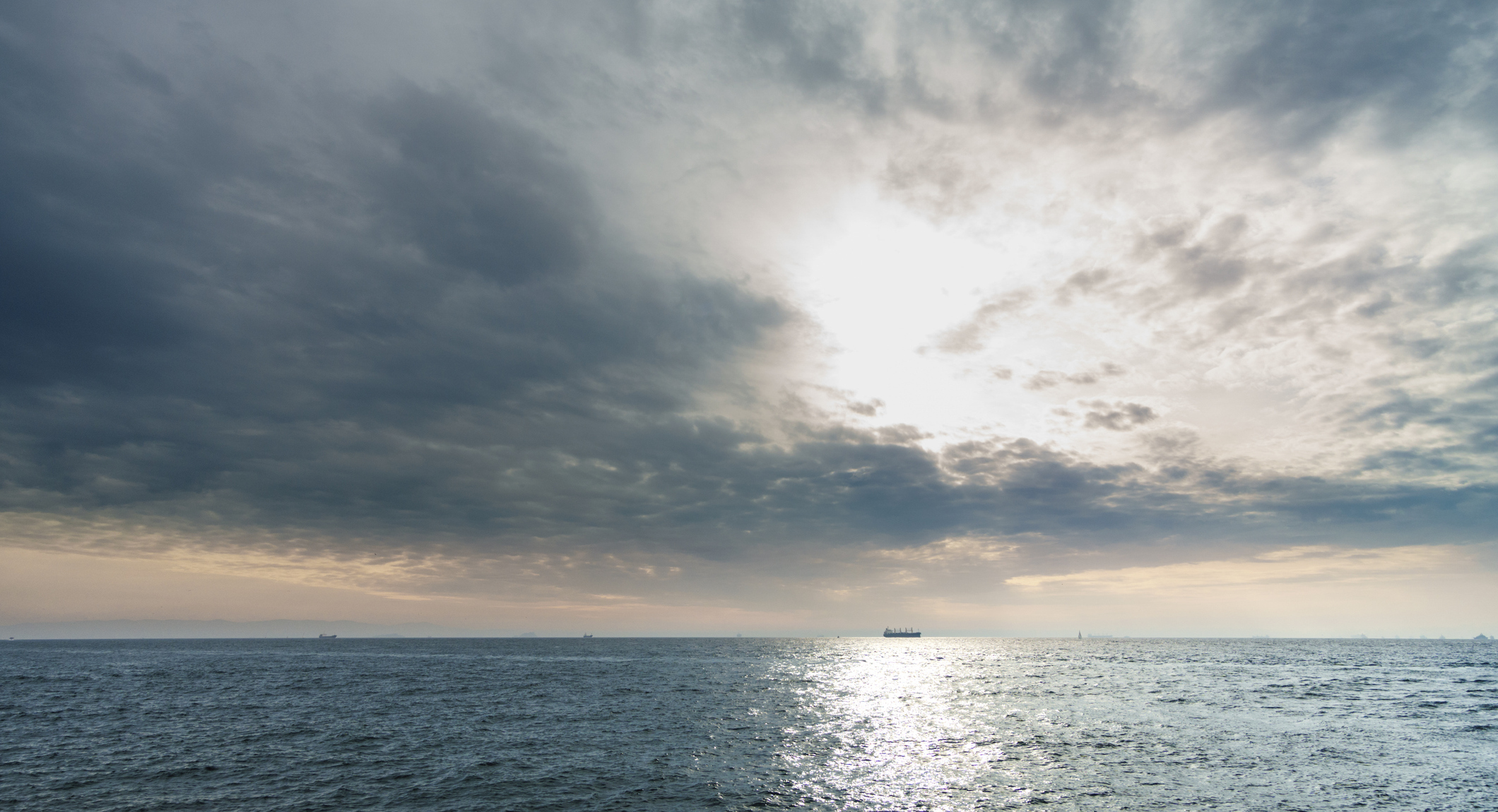 Clouds passing over the Sea
